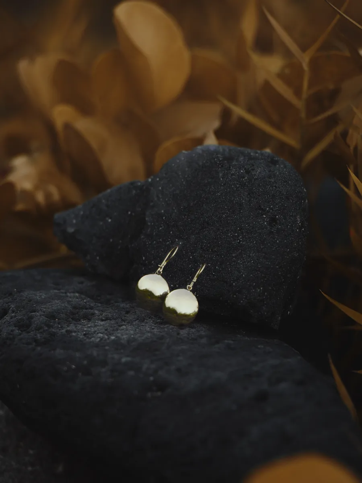 Серьги из бронзы "Шаманское зеркало"